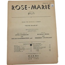 Rose-Marie From The Musical Comedy Rose-Marie Vintage Sheet Music 1924