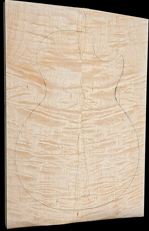 Carve Top 4A Curly Maple - Glued Up - Discounted for Flaw - Image 2 of 4
