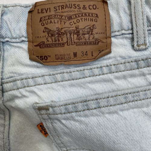 Vintage Levi’s 550 Relaxed Fit Tapered Light Wash Jeans Denim Blue Cotton USA - Picture 6 of 8