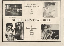 Southern Bell Co (Ma Bell) to South Central Bell Shelbyville TN 1969 Print Ad