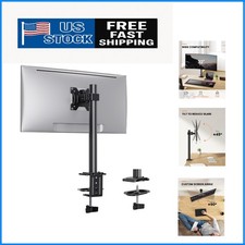 Ergonomic Adjustable Monitor Mount for 13-32" Screens - 360  Rotation  Cable...