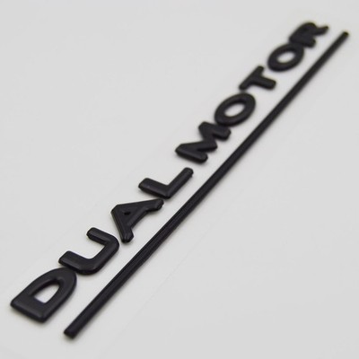 Dual Motor Badge Pre-Adhesive Emblem Underscore Line for Tesla Model 3 Y