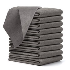 TEESOD 10 Pcs Thickened Magic Cleaning Cloth, Microfiber Streak Free 10, Grey
