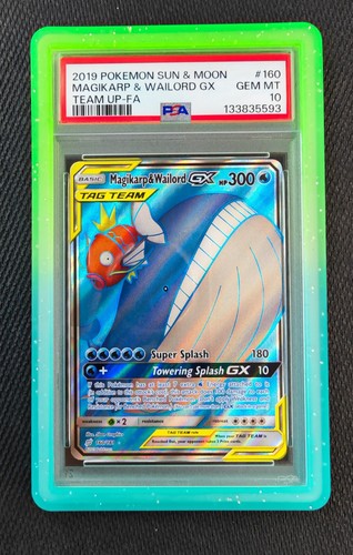 Pokemon 2019 SM Team Up 160/181 Magikarp & Wailord GX Full Art PSA 10 Gem Mint