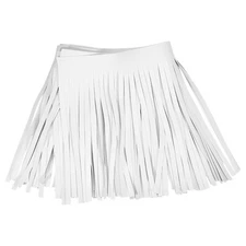 1 Yard 6 Inch Faux PU Leather Fringe Trim Tassel Fringe for Sewing White