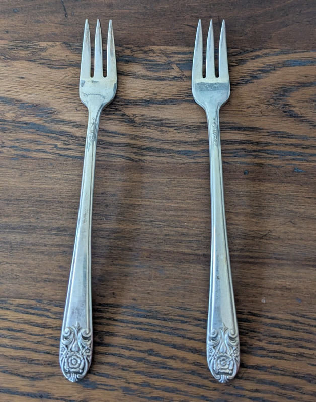Melody International Silver silver plate 1954 Cocktail/Seafood  Forks, set of 2