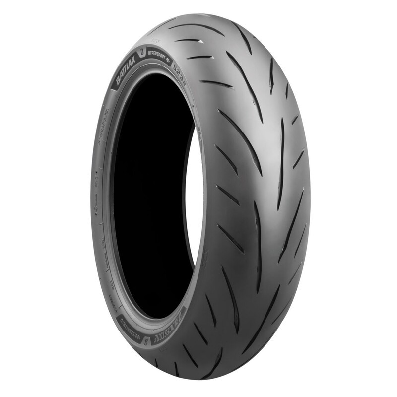 Pneu Bridgestone Battlax S23 190/50 ZR 17 avec grip maximal en virage sur sol humide