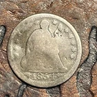 1854 H10C Arrows Liberty Seated Half Dime USA 🇺🇸 Historic Silver Coin 🪙