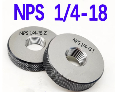 New  1set  NPS 1/4-18   T  Z  thread ring gauge Right hand