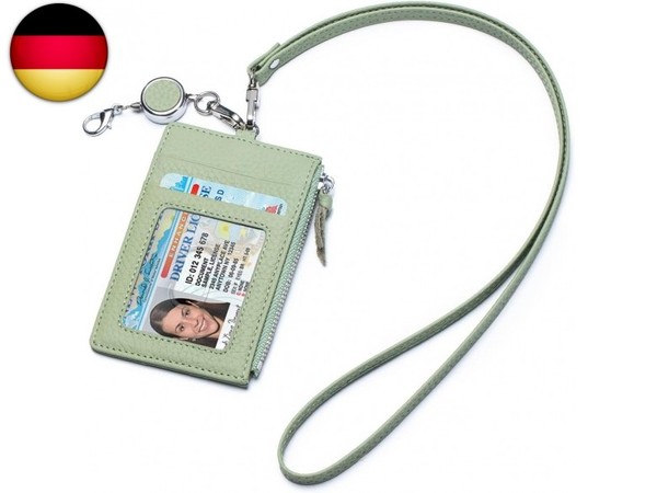 Karmiir AusweishüLle Aus Hochwertigem Leder Mit Einziehbarer Ausweisrolle Und-image