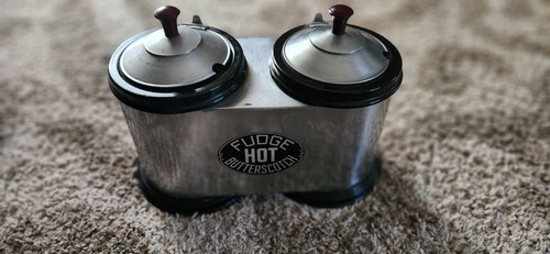 Rare Vintage Electric Dual Hot Fudge/Butterscotch Warmer - Ice Cream/Soda Shop