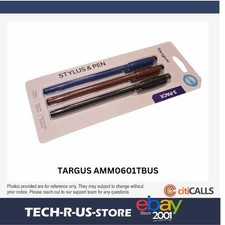 Targus AMM0601TBUS Antimicrobial Stylus Pen 3 Pack - Black, Red, Blue