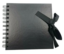 12"Square Kraft Paper Scrapbook Photo Album Book Spiral Bound Ribbon Tie 12 x 12