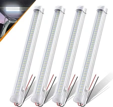CZC AUTO Led Light Strip 12V/24V 13" Bar LED Interior Clear,White 