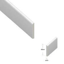 Plastic Architrave Edging Trim White Skirting Board 5 Pack x 2m x 45mm 65mm 95mm