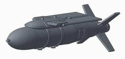 3Dprinted 1/72 China Leishi 6 (LS-6) 500KG Glide Bomb unpainted model