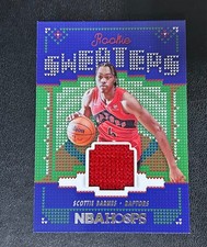 2021-22 Hoops Winter #RSW-SB Scottie Barnes Rookie Sweaters Relic Raptors