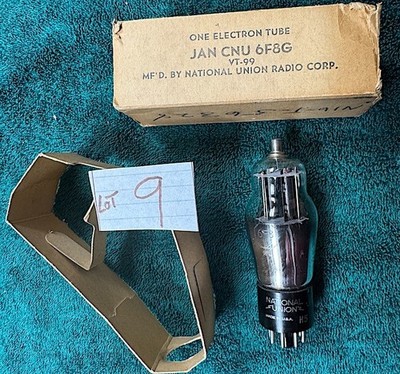 1 NOS JAN CNU 6F8G VT99 6F8G audio amplifier sub for 6SN7GT preamplifier tube