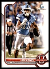 Josh Downs 2021-22 Bowman University #50 North Carolina Tar Heels NFL READ