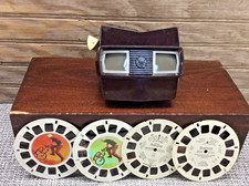 1950's SAWYER'S View Master Model E 3-D Bakelite Brown  4 Reels Vintage