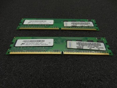 Micron 1GB DDR2 Desktop Ram PC2-5300U 667MHz MT16HTF12864AY-667G1 (Lot of 2)