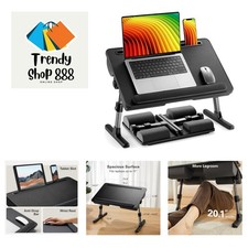 Foldable Laptop Lap Desk with Cushions - Spacious and Adjustable for Comfort
