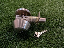 Emtek Deadbolt Silver Polished Satin Nickel w/ Key