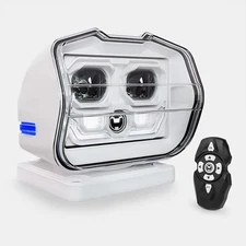 Boat Spotlight LED Searchlight 60W Remote Control 360 Rotating Magnetic Base