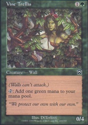 Mercadian Masques Vine Trellis - Foil x1 Light Play, English Magic Mtg M:tG
