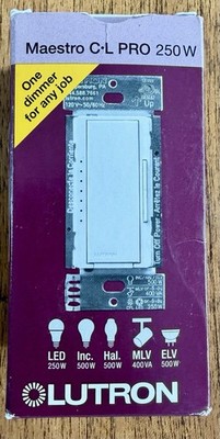 Lutron Maestro Pro Tap Dimmer switch 250 W LED