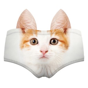 Slip Femme Culotte Imprime Humour Chat 3d Top Qualite Neuf Taille Unique Blanc Ebay