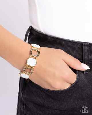 Paparazzi Jewelry Accessories Socialite Shells Gold Bracelet