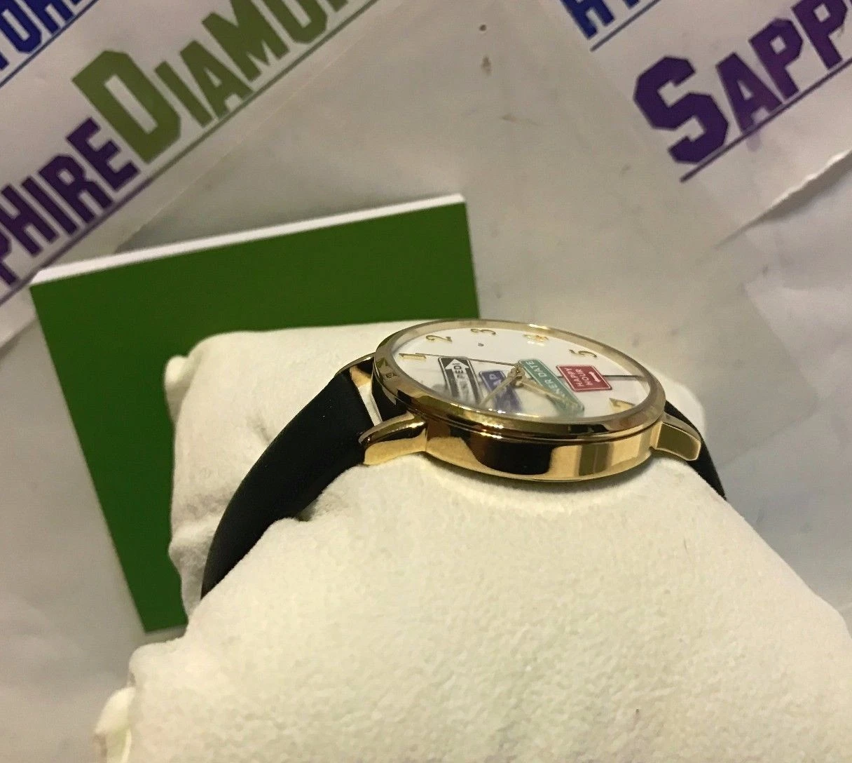 Orologio KATE SPADE New York Metro Cinturino in Pelle Nera 34 mm KSW1128 NUOVO!