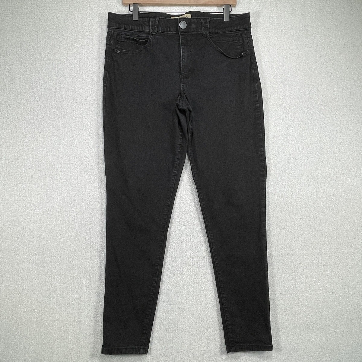 Democracy Ab Solution Skinny Ankle Jeans 16 Stretch Black Mid Rise