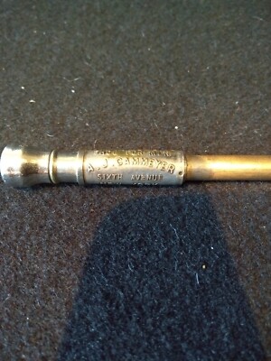 WEISSMETALL ZIGARRENPIERCER MIT A. J. CAMMEYER NEW YORK WERBEHÜLLE um 1885