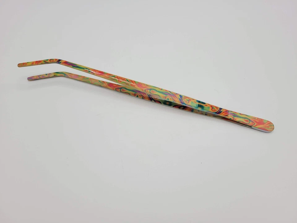 Aquarium Overload Angled Tweezer Fluorescent OR 12" for Coral Fragging Free Ship