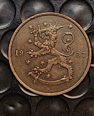 1937 ~ 10 Pennia ~ Finland World Coin 