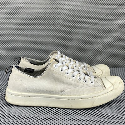 Converse Jack Purcell Shoes Mens 7 Womens 8.5 White Lace Up Low Top Sneakers Converse Jack Purcell Shoes Mens 7 Womens 8.5 White Lace Up  main image 2