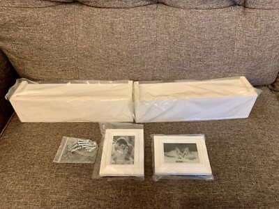 4 piece white ledge and frame set