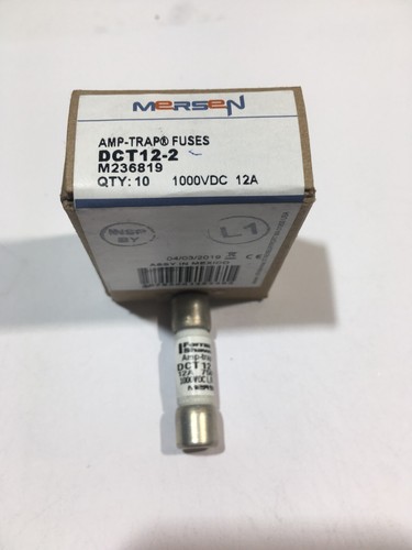 FERRAZ SHAWMUT MERSEN DCT12-2 12A 1000VDC Amp Trap Fuse JPSF680 Pack of 1/5/10 - Picture 2 of 4