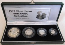 1997 Silver Proof Britannia Collection 1.85 ounces silver cased + COA FREE UK pp