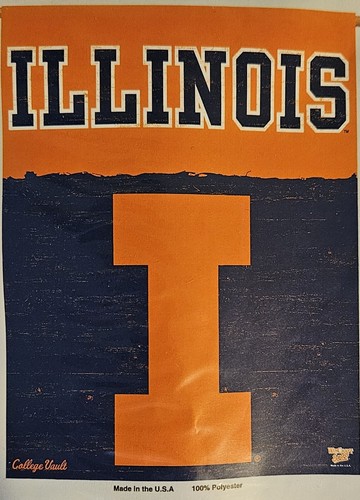 Universidad de Illinois Lucha Illini Retro 27" x 37" Bandera Bandera Wincraft - Imagen 1 de 2