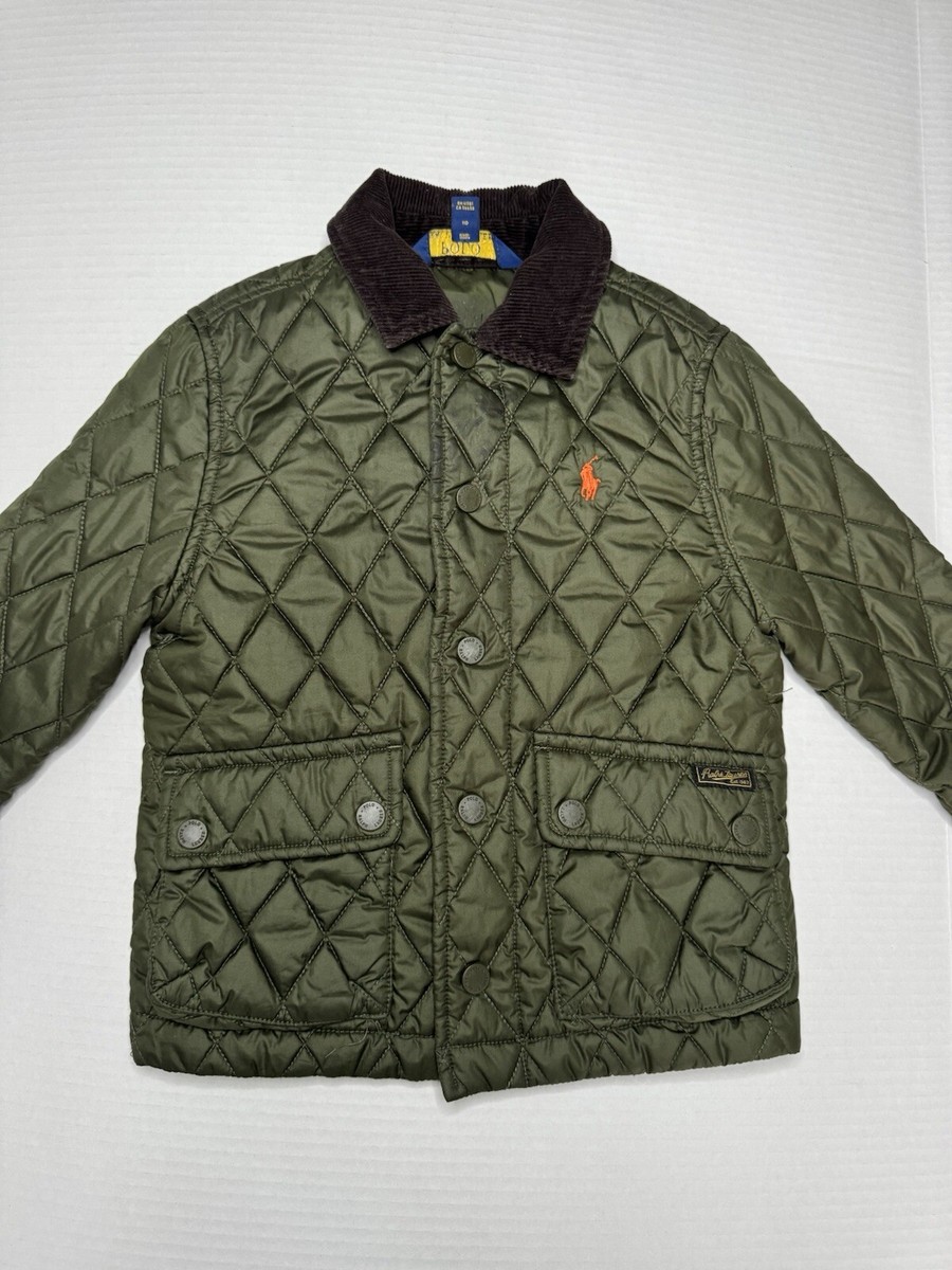 Polo Ralph Lauren Green Quilted Barn Coat Jacket Corduroy