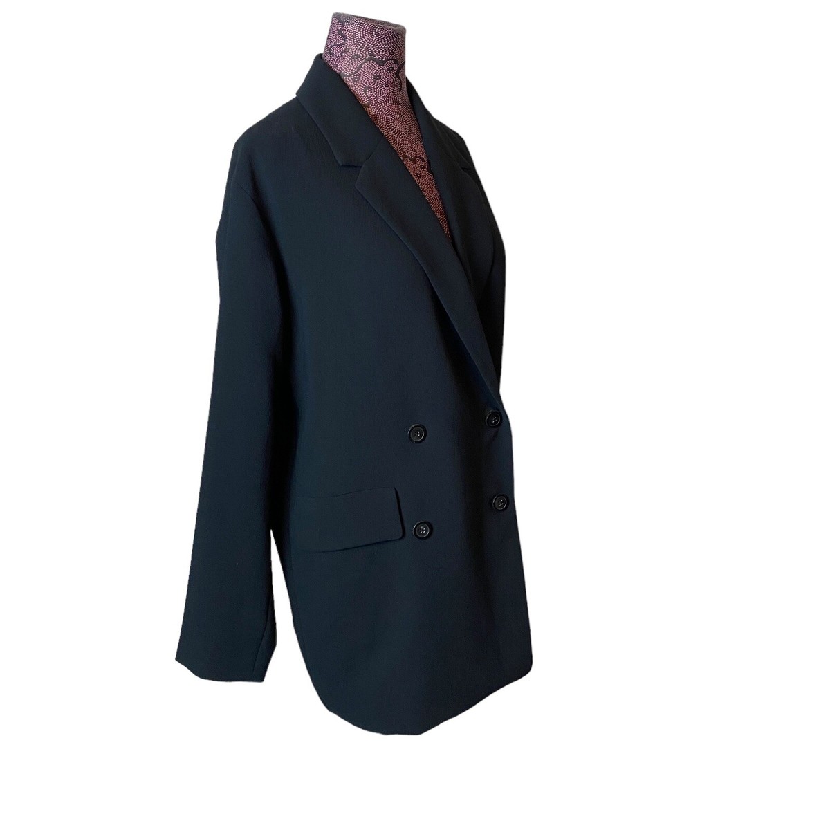 ジャケット・アウター Oversized Double Breasted Jacket Black S Bottega Veneta Knot Double-Breasted Oversized Blazer Jacket