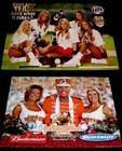2 Hooters Girls Softball Team & Rose Bowl Football Sports Poster 2001 Model Flaw — photo 1