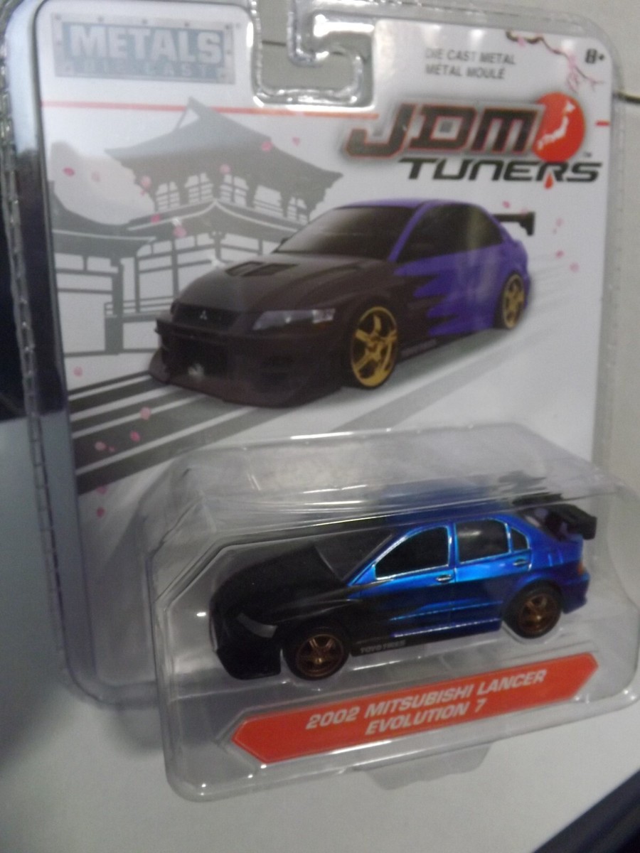 2017 Jada, JDM Tuners, Blue 2002 Mitsubishi Lancer Evolution