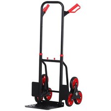 DURHAND Climbing Stairs Trolley Hand Trucks 6-Wheels Foldable Load Cart Steel
