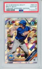 2019 Bowman Draft Chrome Sapphire BRETT BATY #BDC39 RC Rookie Prospect PSA 10