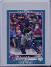 Sandy Leon 2022 Topps Mini Baseball Blue #'d /10 Parallel SSP Guardians