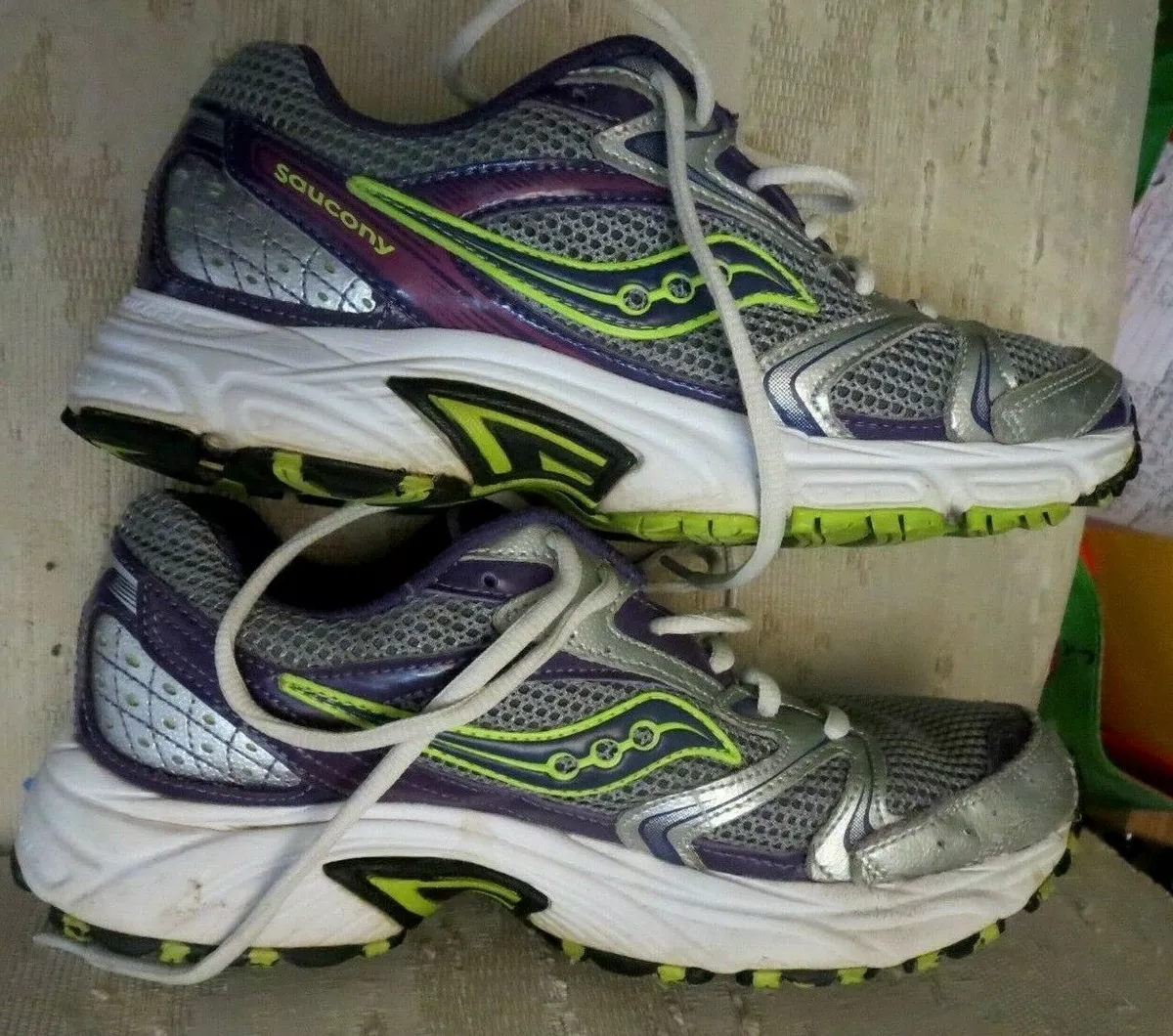 Saucony Oasis 2 Running Shoes Women s Purple Grey Green Size 15209 3